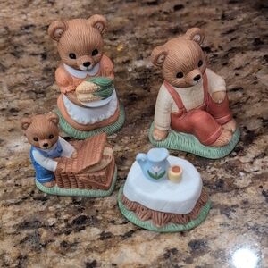 Adorable Bear Family Figurines Set
